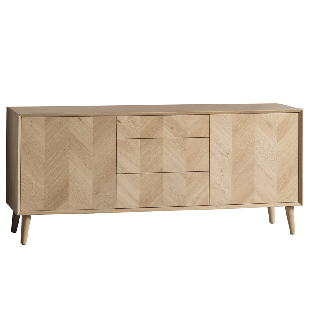 Chevron 2 Door 3 Drawer Sideboard – Free Delivery