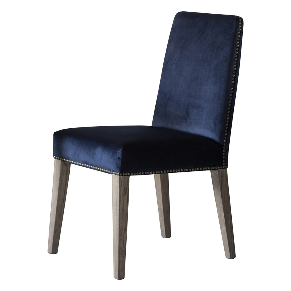 Luxe Velvet Dining Chairs – Regal Blue (set of 2) – Free Delivery