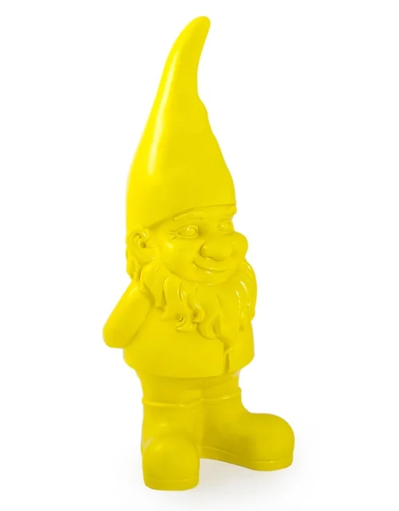 Large Bright Yellow Standing Gnome Figure 1