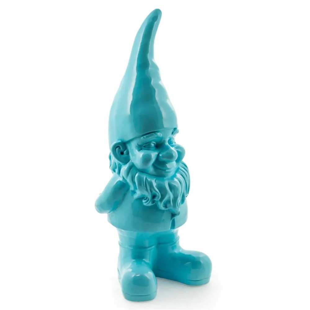 Large Bright Blue Standing Gnome Figure 1